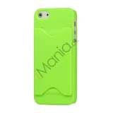 Mat Kreditkort Holder Plastic Case Cover til iPhone 5 - Grøn