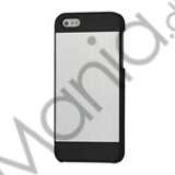 Deluxe Børstet Metal Hard Beskyttelses Case iPhone 5 cover - Sort / Silver