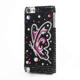 Elegent Sommerfugl krystal 3D Diamante Krystal Skal Cover til iPod Touch 5