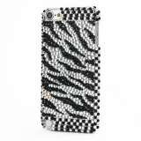 Zebra Sorte og Hvide Striber Diamant Smykkesten Krystal Bling Case til iPod Touch 5