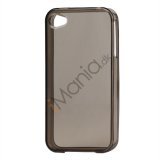 Blankt gennemsigtigt iPhone 4 cover (TPU) - Gennemsigtig Grå