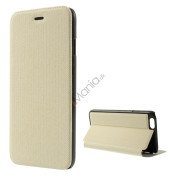 iPhone 6 etui i PU/lærred med mikrofiberforing, beige/hvid