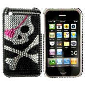 iPhone 3G bling cover med dødningehoved