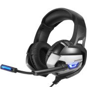 Gaming-headset ONIKUMA K5 3.5mm Deep Bass Gaming Headset USB LED Headphone med mikrofon til fx PS4/XBOX One/Laptop/PC - Black