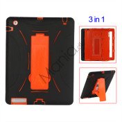 Snap-on Defender Stand Case til iPad 2 - Sort / Orange