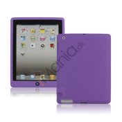 Ny iPad 2. 3. 4. Gen Silikone Case Skin Cover med Home Button - Lilla