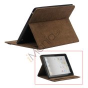 Stilet Microfiber Case Cover med stativ til Den Nye iPad 2 3 4 - Kaffe