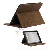 Stilet Microfiber Case Cover med stativ til Den Nye iPad 2 3 4 - Kaffe