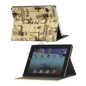 Fashion Lady PU Kunstlæder Stand Case Smart Cover til iPad 2 3 4 - Brun