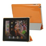 Folio Magnetisk PU Kunstlæder Taske Smart Cover til iPad 4. 3. 2nd Generation - Orange