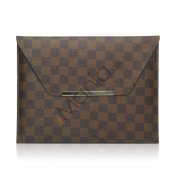 LV Style PU Kunstlæder Etui Taske Taske til iPad 2 Den nye iPad 3rd Generation - Brun