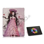 Doll Girl Grace PU Leather Smart Cover med holder til iPad 2. 3. 4. Gen