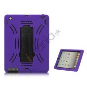 Snap-on Defender Case Cover med holder til iPad 2 den nye iPad - Sort / Lilla