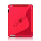 S-Line Wave TPU Gel Etui til Den Nye iPad 2 3 4 - Rose