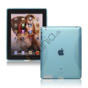 Fingerprint TPU Gel Case Cover til Den Nye iPad 2. 3. 4. Gen - Baby Blue