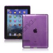 Stilfuld Diamond TPU Skin Cover Case til den nye iPad 3rd gen - Lilla