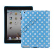 Polka Dot TPU Gel Case til Den Nye iPad 2. 3. 4. Gen - Hvid / Blå