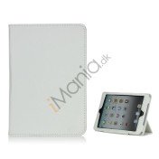 HOT Flip Magnetic PU Læder Stand Case Cover til iPad Mini - Hvid