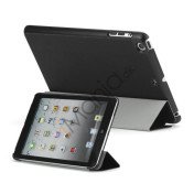 Slim PU Læder Case Cover med Wake Sleep Stand til iPad Mini - Sort