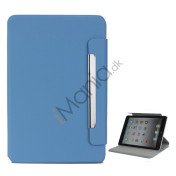 Grain Line 360 Rotating Magnetic Leather Case with Wake Sleep Function til iPad Mini - Blå