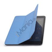 Slim Tri-fold Single Front Leather Stand Smart Cover Case til iPad Mini - Baby Blå