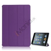 Ny Excellent Spider PU Læder Smart Cover Case Stand the iPad Mini - Lilla