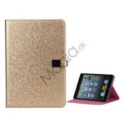 Fodbold Grain PU Læder Card Stand Case Cover til iPad Mini - Golden