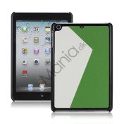 Two-color Leather Coated Hard Case Accessories til iPad Mini - Grøn / Hvid