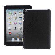 Ultra-slank Lychee Skin Design Hard Cover Case Tilbehør til iPad Mini - Sort