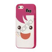 Blød Smilende Dukke iPhone 5 Silikone Taske Cover - Rose