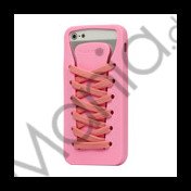 Sporty snørebånd Silikone Case iPhone 5 cover - Pink