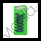 Sporty Snørebånd Silikone Case iPhone 5 cover - Grøn