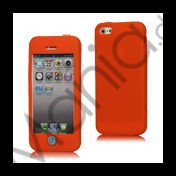 Mønstret Silikone Case med Chocolate Home Knap til iPhone 5 - Orange