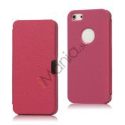 Plastik og Læder Flip Hybrid Case iPhone 5 cover - Rose