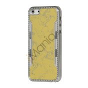 Stilfuld glitrende Powder Læder Coated Hard Case til iPhone 5 - Gul