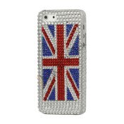 Glitrende Union Jack UK Flag Smykkesten Case iPhone 5 cover