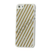 Diagonal Aluminium Hard Plastic Case til iPhone 5 - Gold