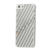 Diagonal Aluminium hård plast Case til iPhone 5 - Sølv