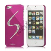 S-Line Series Glitter Smykkesten Galvanohjælpestof Hard Case Cover til iPhone 5 - Rose