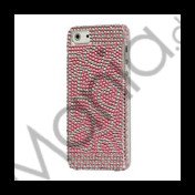 Pink Heart Glitrende Smykkesten Crystal Case iPhone 5 cover