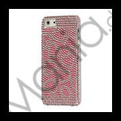 Pink Heart Glitrende Smykkesten Crystal Case iPhone 5 cover