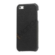 Slange Leather Coated Hard Case til iPhone 5 - Sort