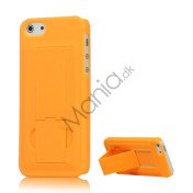 iPhone 5 Gummibelagt Hard Case med Stand - Gul