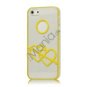 Mat Transparent Arrow of Love Hard Case iPhone 5 cover - Gul