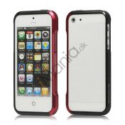 Luksus Aluminum Metal Bumper Ramme Case til iPhone 5 - Rød / Sort