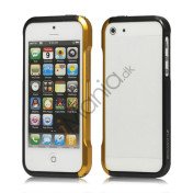 Luksus Aluminum Metal Bumper Ramme Case til iPhone 5 og 5S - Guld / Sort