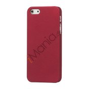 Gummibelagt Mat Hard Back Case til iPhone 5 - Rød