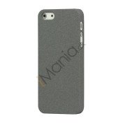 Frosted Hard Plastic Cover Case til iPhone 5 - Grå