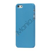 Frosted Hard Plastic Cover Case til iPhone 5 - Baby Blå