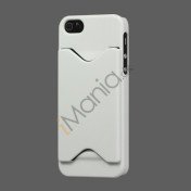 Mat Kreditkort Holder Plastic Case Cover til iPhone 5 - Hvid